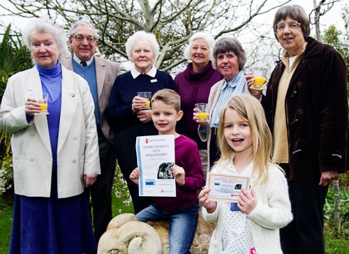 F550 ©DJChedgy LR Angela Daniel Founder member of the Frome Branch of Save the Children 45 Years Ago Raymond Daniel Betty Smith Margaret Waller Marjorie Morris Sue Gale FR LR George Morris aged 8 and Hattie Morris Age 5