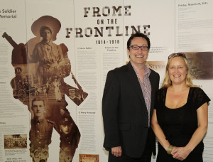 l-r, BBC Radio Somerset presenter Vernon Harwood with Sue Bucklow from Frome Museum