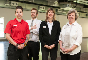 Jo Morgan Thomas, dry operations manager; Aron Clarkson, customer relations advisor; Sarah Cruwys, general manager and Suzette Meade, customer relations advisor