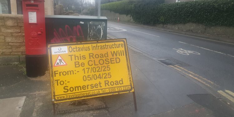Work begins for a new zebra crossing on The Butts
