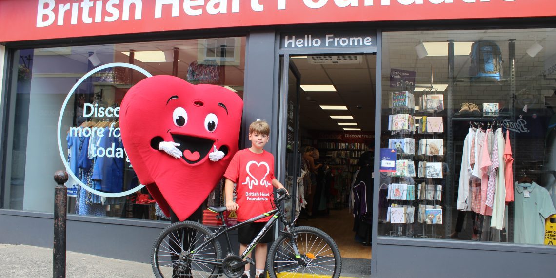 Nine-year-old boy cycles 153 miles for heart charity in memory of dad