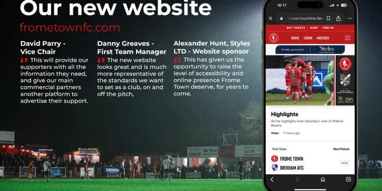 New website for Frome Town FC