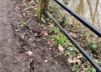 Subsidence at Welshmill river bank