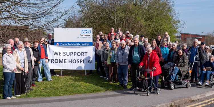 Residents gather in support of Frome Hospital