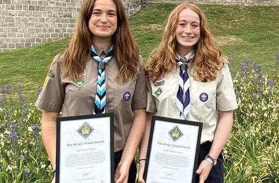 Frome sisters honoured with King’s Scout Award at Windsor Castle