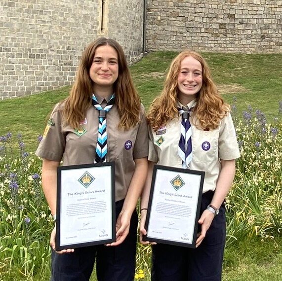 Frome sisters honoured with King’s Scout Award at Windsor Castle