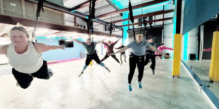 New studio takes working out to new heights with bungee fitness