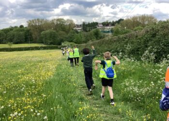 Pupils step out to raise funds for school