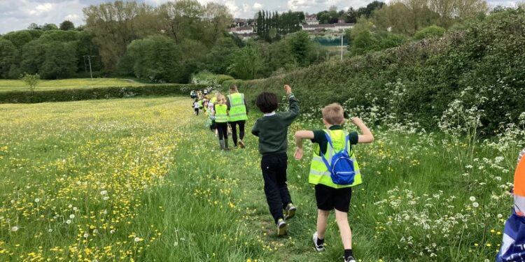 Pupils step out to raise funds for school