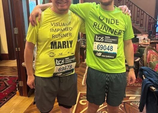 Visually impaired runner completes London Marathon