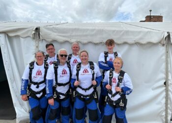 Daredevil team skydive 15,000ft for Fair Frome
