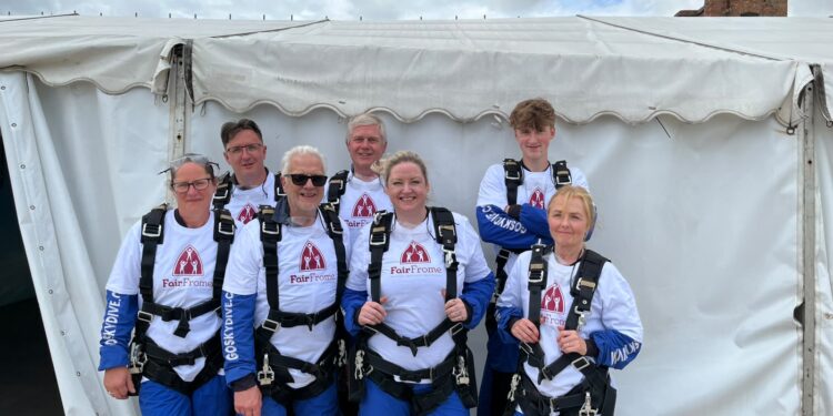 Daredevil team skydive 15,000ft for Fair Frome