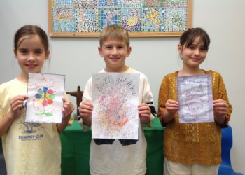Schoolchildren share artwork celebrating peace and unity