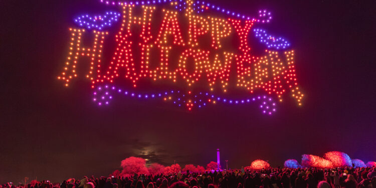 Halloween drone show raises £12,000 for Frome skatepark